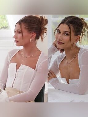 With Jean Al Corset Top White Size XS